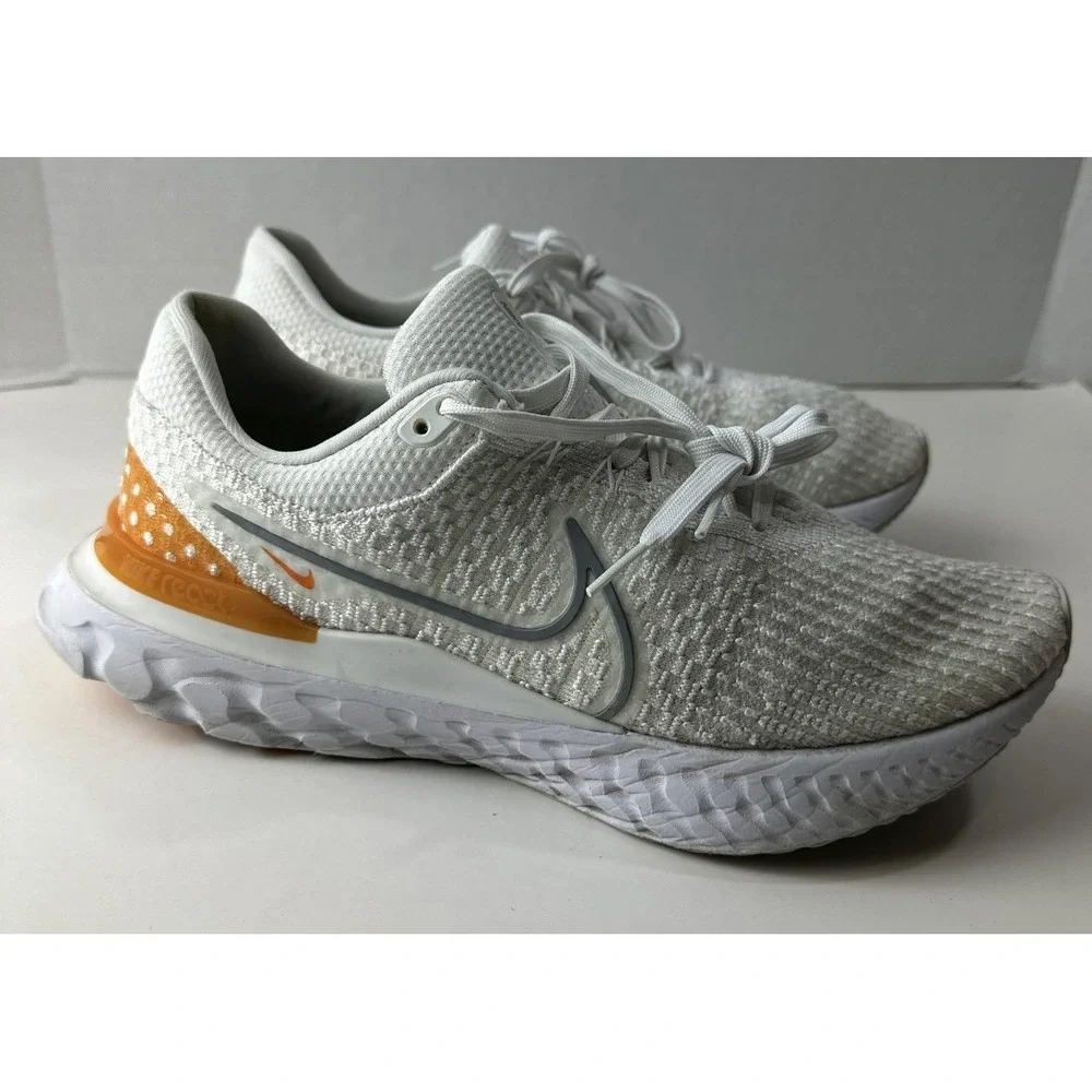 Nike React Infinity Run Flyknit 3 Shoes White Grey Kumquat Mens 11.5 DH5392-100 - Picture 8 of 16